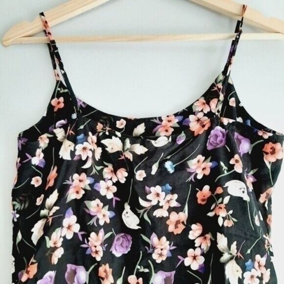 VERO MODA New - Simply Easy Singlet TankTop Black Floral Sz S - Picture 4 of 8